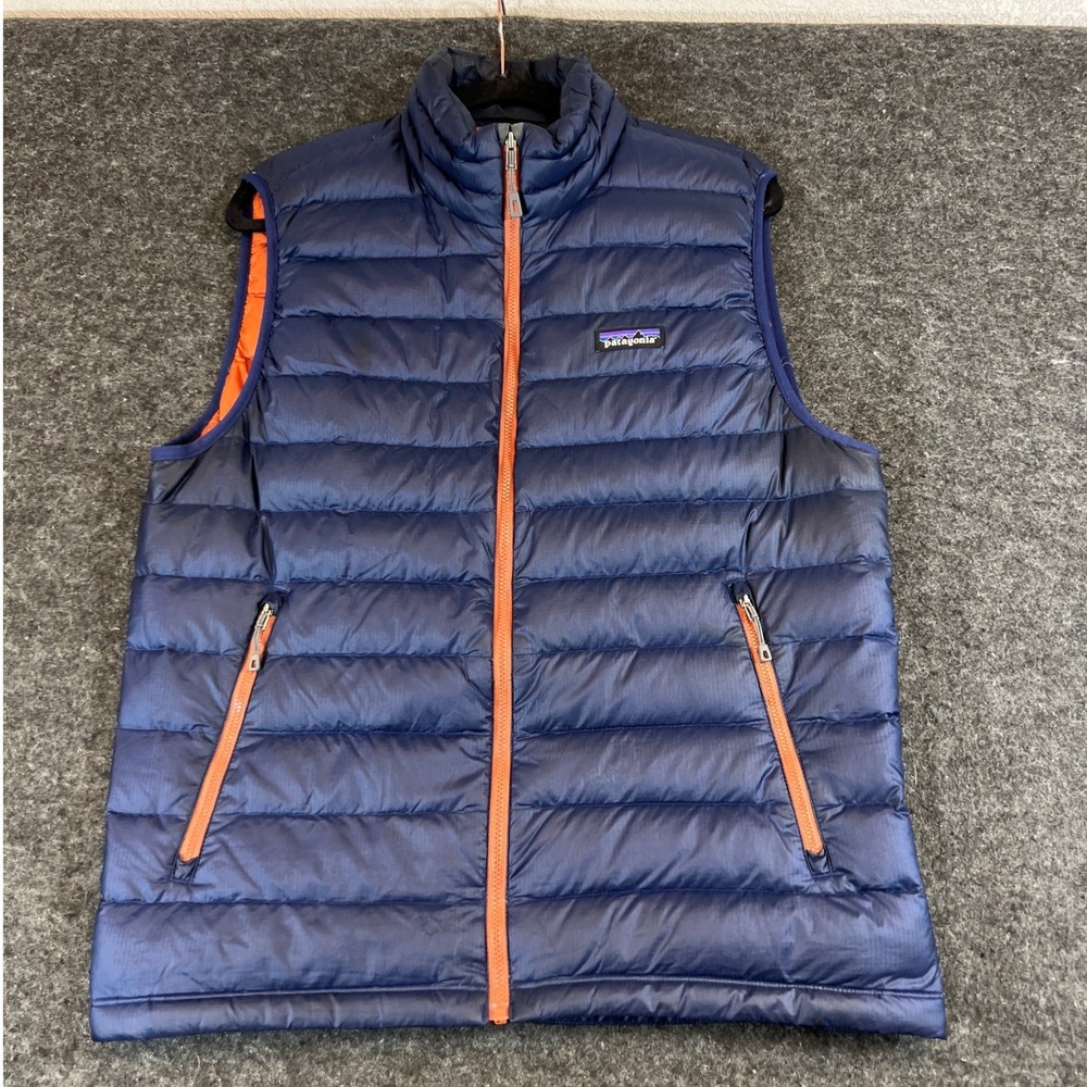 Patagonia Puffer Down Sweater Vest Mens Medium Lined Full Zip Hiking Outdoor